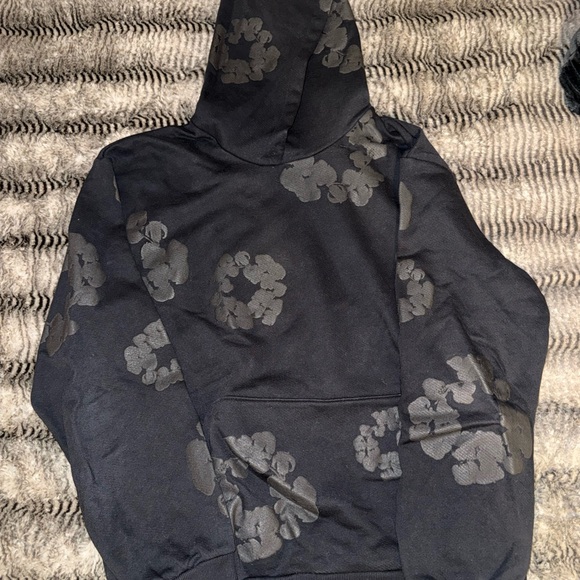 Denim Tears Black Monochrome Hoodie
